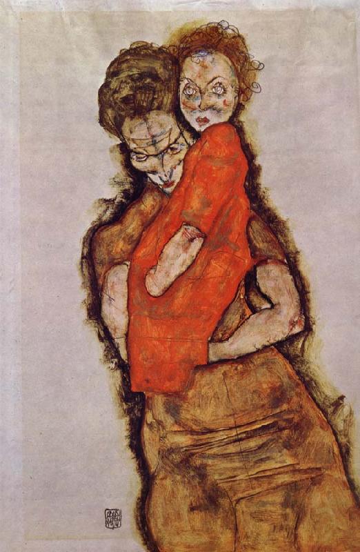 Egon Schiele Mother and Child